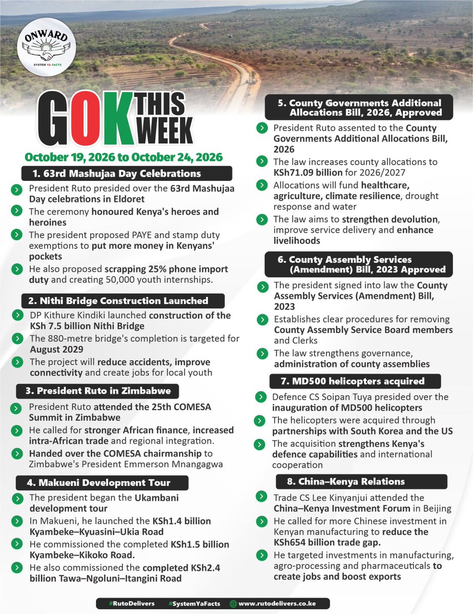 NaiBlogger's tweet photo. The additional county allocations for 2026/2027 will support healthcare, agriculture, climate resilience, drought response and water services, strengthening county governments’ capacity to serve residents. #GOKThisWeek Forging Onwards https://t.co/C4lsqKAILR