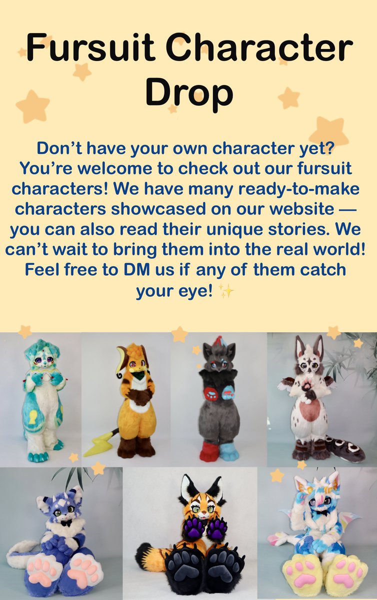 xiaoquandoki10's tweet photo. 「Fursuit Commissions Open!」🎉

Hi everyone! We’re Puppy Tales Fursuit Studio — so happy to meet you.
This is our 6th year in business, and we’ve been blessed with so many wonderful family members.
We’d love for you to become part of our family too!
Price list is in the image～

✨Full suits can be completed in as fast as 1 month!
No need to send a DTD — just provide your body measurements and we’ll make a complete fursuit for you.

Want a quote? 🌟
DM us your character reference and we’ll get back to you with a price right

away.Don’t have a character yet? 🌟
Come adopt a cute one from our website!
→ https://t.co/ZRta0dcaFy
Feel free to visit our site anytime to see more of our work and find all our other social accounts!

We’ll keep working hard to improve, and we’d also love to organize some fun events for everyone.

We’ll gradually open personal accounts for our studio members — looking forward to meeting you all ❤️

With rich experience, we’ve delivered 400+ completed fursuits to family members around the world!

You’re very welcome to join our happy little family! ❤️