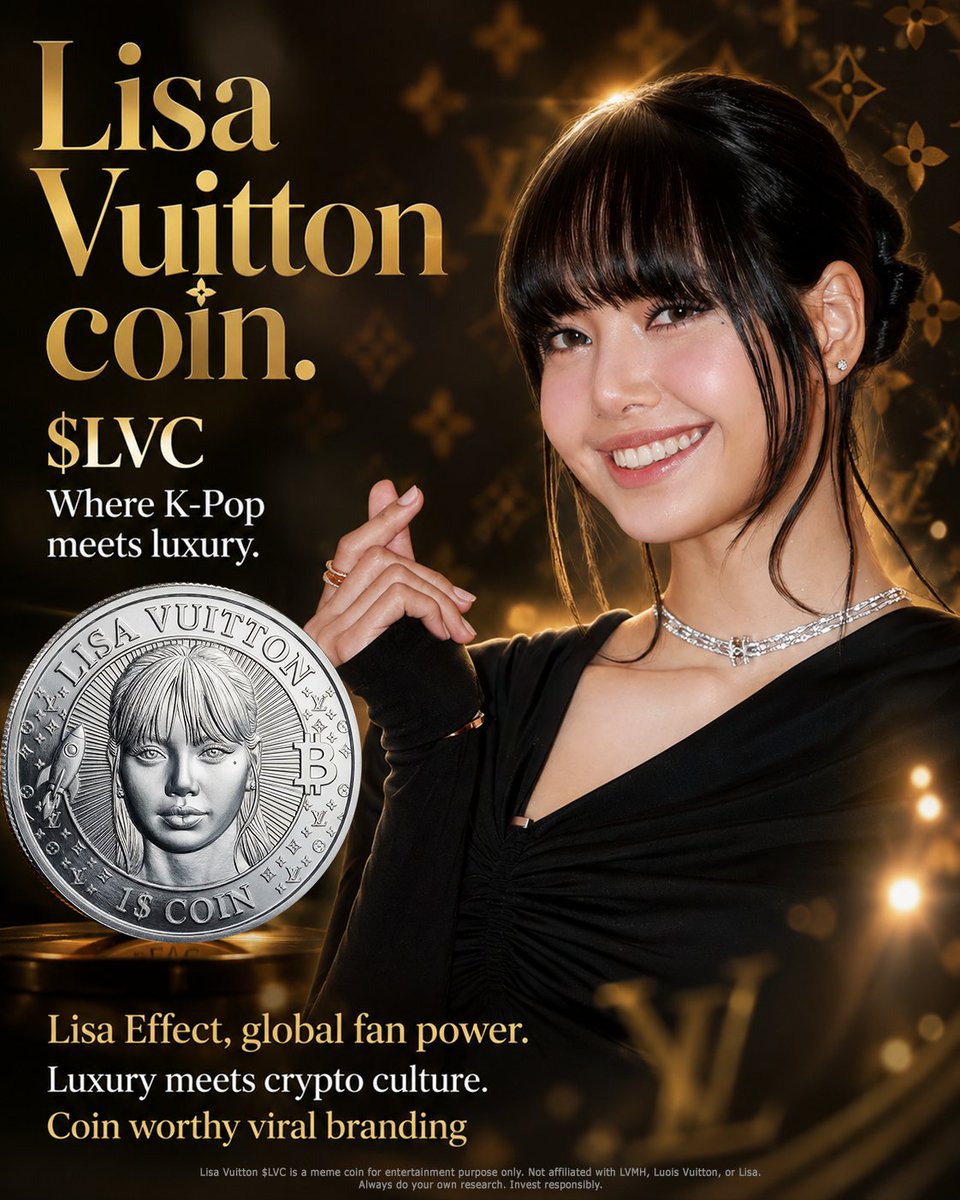 viralmemedev's tweet photo. 🚨 LISA. LUXURY. CRYPTO. CHAOS. UNLEASHED. 💎🔥

The internet won’t see this coming. 👀

🌍 GLOBAL K-POP ENERGY.
💎 LUXURY-LEVEL AESTHETICS.
🪙 MEME CULTURE ON ANOTHER LEVEL.

LISA VUITTON COIN ($LVC) — where K-pop fever meets luxury vibes and meme culture ignites the timeline. 🚀

One name. One coin. A million memes waiting to happen.

💎 $LVC — WEAR THE HYPE. OWN THE MEME.

CA: 8uNfPfgGW4SfhX8qCm9MUSpSEbfd6qNPSY7yHUS3pump
Buy on pumfun

👇 RT if you’re early.
👇 RT if someone who needs to see this.
👇 Tag your favorite trader below.

#LisaVuittonCoin #LVC #MemeCoin #CryptoCulture #Kpop