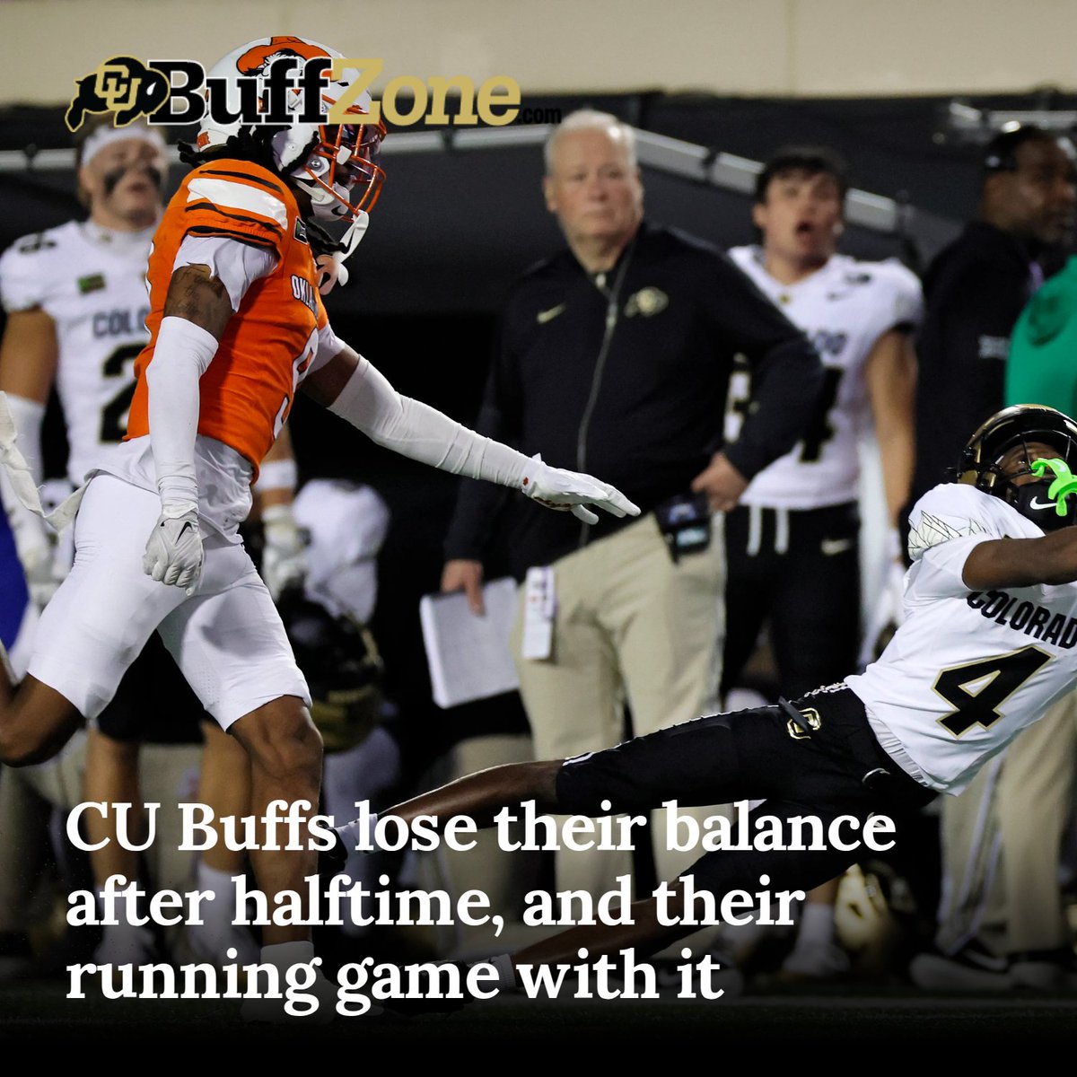 buffzone's tweet photo. CU Buffs lose their balance after halftime, and their running game with it https://t.co/6qE8PpL00d https://t.co/1cTQcVzxDT