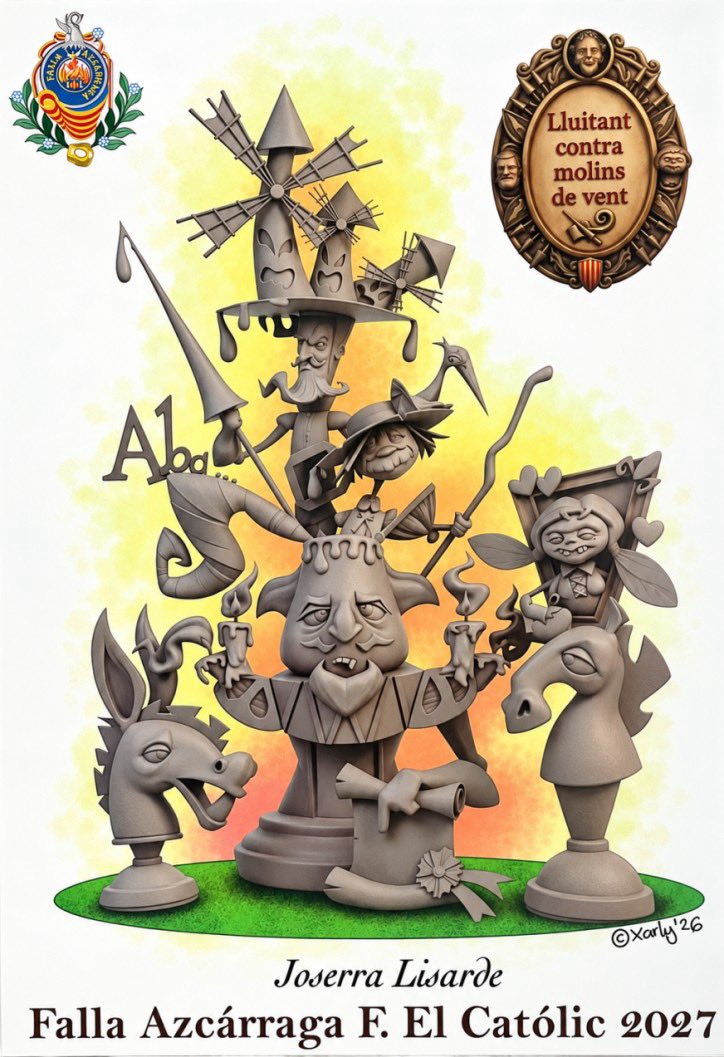 CendraDigital's tweet photo. SECCIÓN 3C

BOCETO FALLA AZCÁRRAGA-FERNANDO EL CATÓLICO

ARTISTA: JOSERRA LISARDE

DISEÑO: CARLOS SANZ

LEMA: LLUITANT CONTRA MOLINS DE VENT

#fallas #falles https://t.co/JnlyWCoCwI