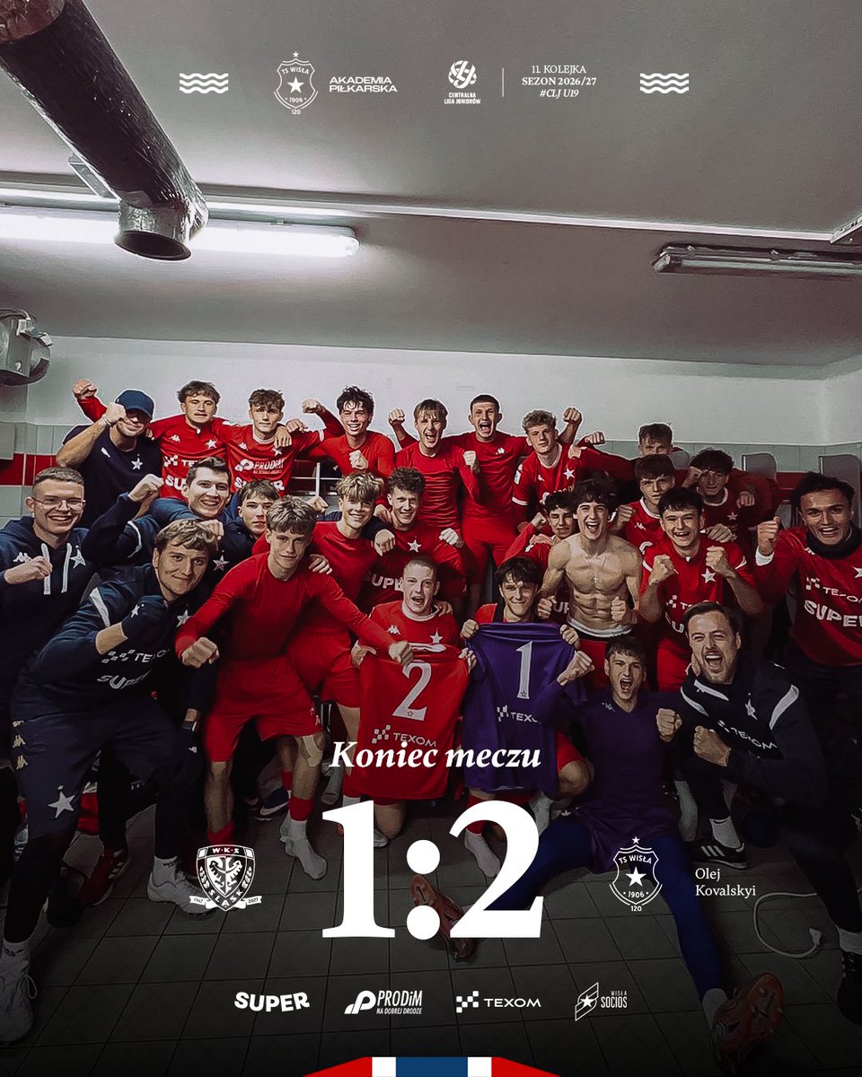 AkademiaWisly's tweet photo. CLJ U19 | Z Wrocławia wracamy z kompletem punktów!
#SLAWIS 1:2