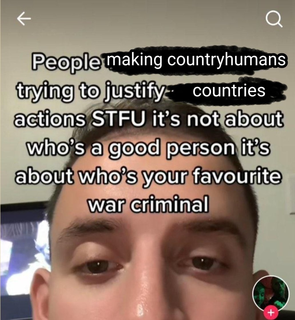 Meloo_Twist's tweet photo. I be so annoyed with anyone tryna make one countryhuman pure good and one pure evil like it's not black and white at all they all evil https://t.co/9qjw4RLI8k