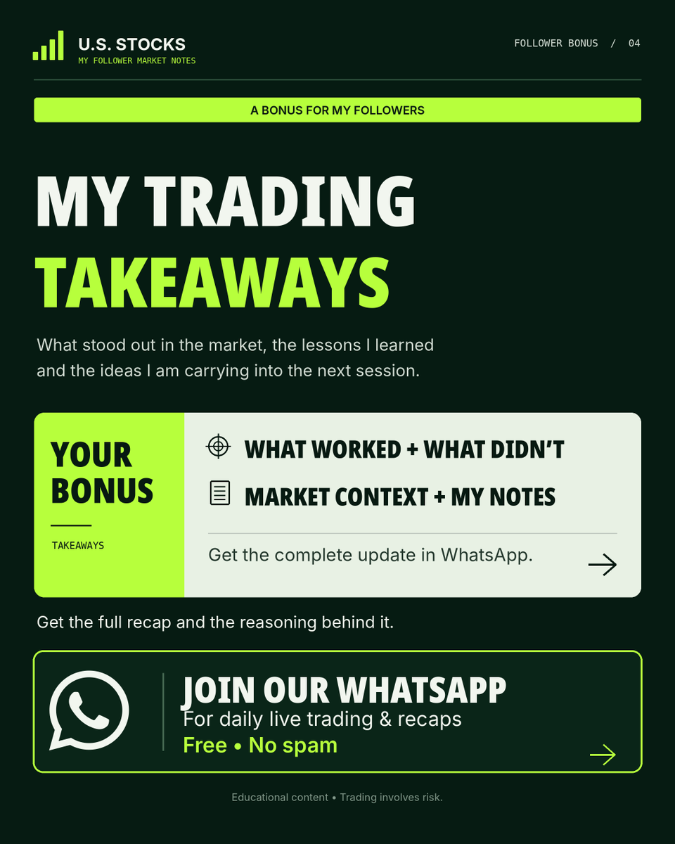 p817y2's tweet photo. Today's follower bonus: message me on WhatsApp and I'll send over my U.S. stock volatility notes, including how wider trading ranges shape my chart review. Join today to claim the full breakdown 👇 👇 https://t.co/bCDdY0kNkV https://t.co/2ZhJM7G8lE