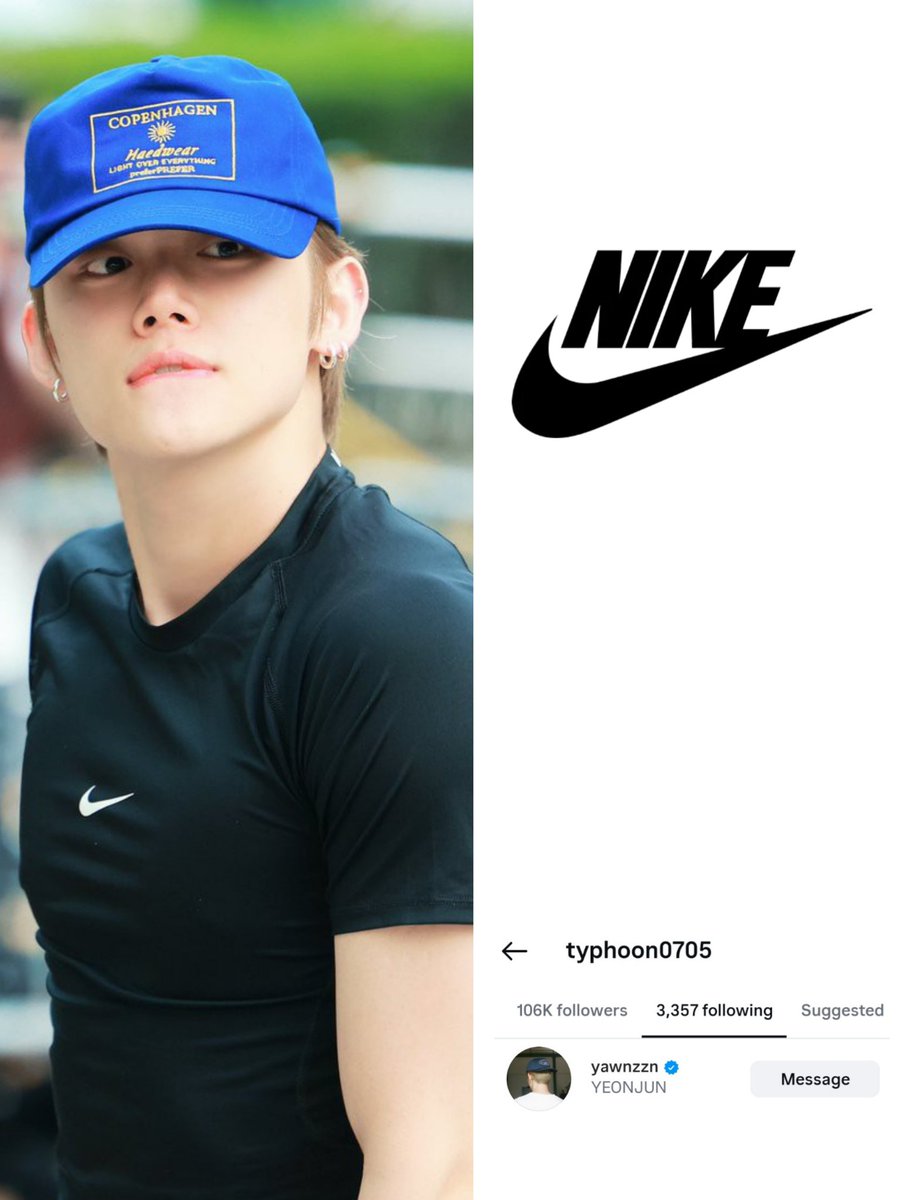 4ThGenItBoyCYJ's tweet photo. NIKE's Global Entertainment + Celebrity Partnership, Director is now following YEONJUN (@ yawnzzn) on instagram. 

#YEONJUN #연준 #ヨンジュン #崔然竣 https://t.co/eNDknfqqjm