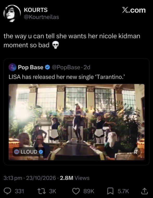 younjungllit's tweet photo. KATSEYE’s #Manon was allegedly caught commenting on a TikTok post shading BLACKPINK’s #LISA ❗️

The post mentions “Lisa reheating #Adéla’s nachos” and shared a tweet claiming Lisa desperately wanted her Nicole Kidman moment

This comes amid rumors of beef between Manon and Adéla https://t.co/yOVXQ5c3te
