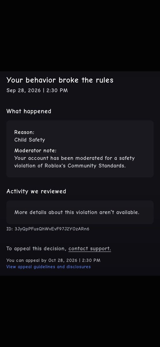 jalid77327's tweet photo. @c0ldsziv @Roblox @RobloxCreators Yeah @Roblox ban a lot of account same as my account got ban for linked but not just linked also like this even if you don't do anything you can get ban https://t.co/Ui0mikplOR