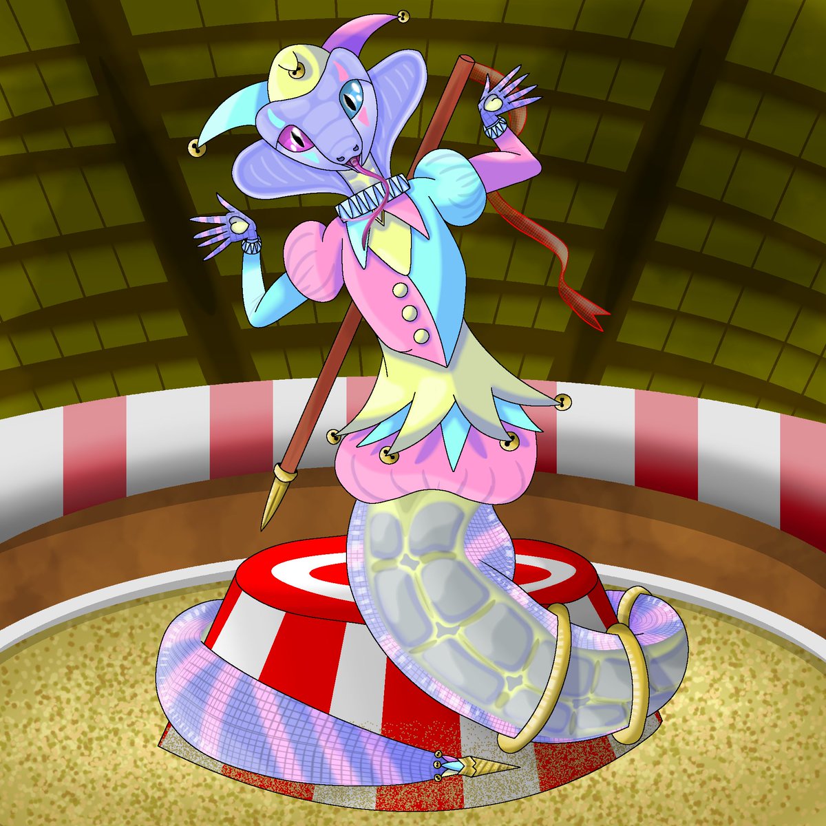 Tableurchin's tweet photo. And thus I have created my very own snake guy! Fun fact, not a single part of his body isn't squishy like a pillow
#OC #Furry #snake https://t.co/1bICgwM4Aw