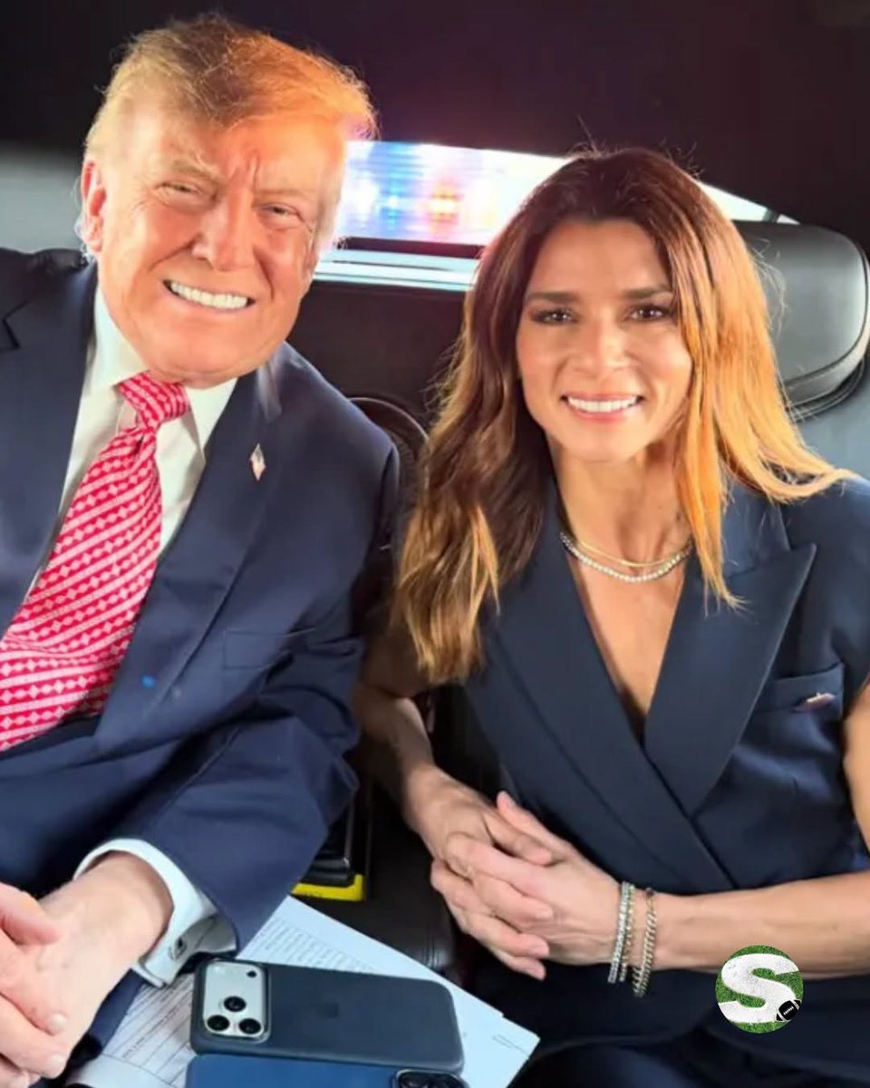 DorothyStangle's tweet photo. Danica Patrick has sent a targeted message after travelling on Air Force One with Donald Trump ✈️
The former Nascar driver travelled with the President to a campaign rally near Wichita, Kansas.
She wrote:  “I wish you could all have just 5 minutes with @potus!
“He is so easy to talk to and SO fun to listen to! He’s a great story teller… funny and obviously interesting. He is also very curious what your opinion is pertaining to any topic. And of course he is really into sports, which I love!
“There will never be another Donald J. Trump! He not only loves his country deeply but delivers intelligence, leadership, entertainment and humor all day long.
“Our job was not done with the election 2 years ago. Big shifts take time and we have to keep showing up!
“Let’s help him and his amazing staff make the most of the last half of his presidency by getting out there and voting in 2 weeks! Keeping the house and senate ensure this rational and patriotic momentum keeps going!!!!!!”