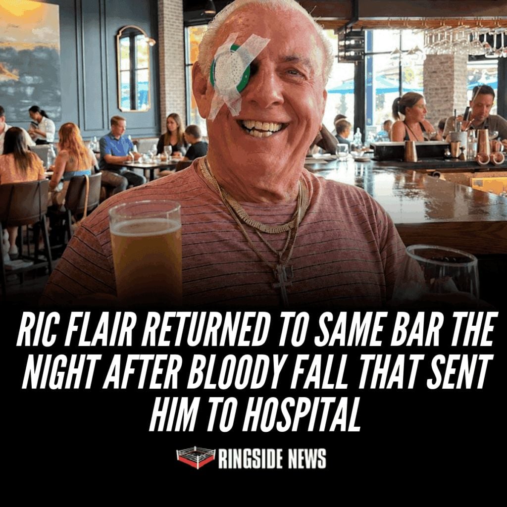 ringsidenews_'s tweet photo. Ric Flair Returned to Same Bar the Night After Bloody Fall That Sent Him to Hospital https://t.co/NCqzT1o9Cz https://t.co/7ZC5YHjBzS