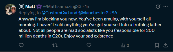 CustomCvd's tweet photo. Hi all, this guy is a nutter. He's spent all morning arguing with me saying Hitler was leftwing. When I present him with the google evidence confirming Hitler was indeed rightwing he blocked me. What a headbanger.🙄😂😂😂 https://t.co/BMw2KmEEMc