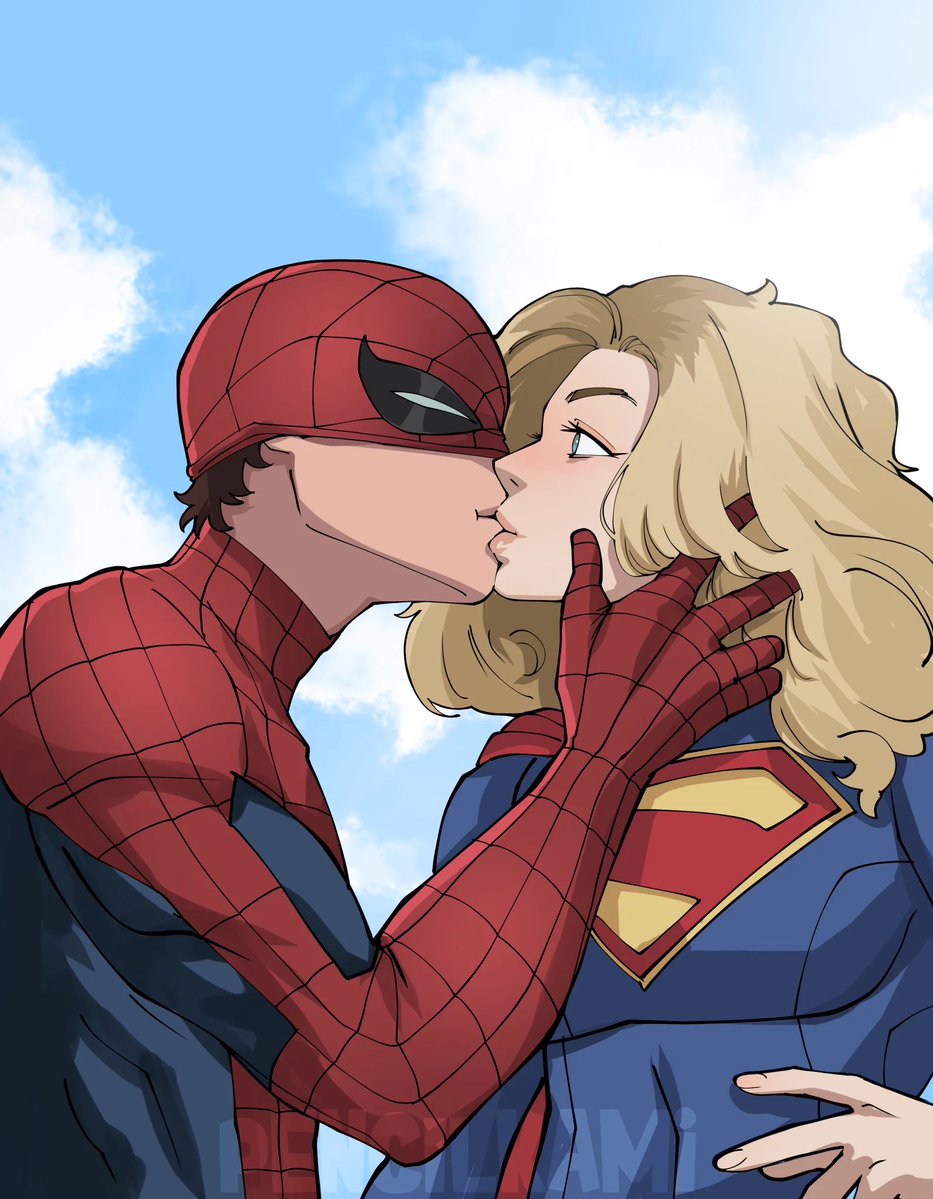 SpideyWebHeadRp's tweet photo. “What can I say I have thing for supergirl, I just couldn’t help myself. I could tell she needed some spider love.” 
@BoobsofSteeI https://t.co/BeJKRKWgHE
