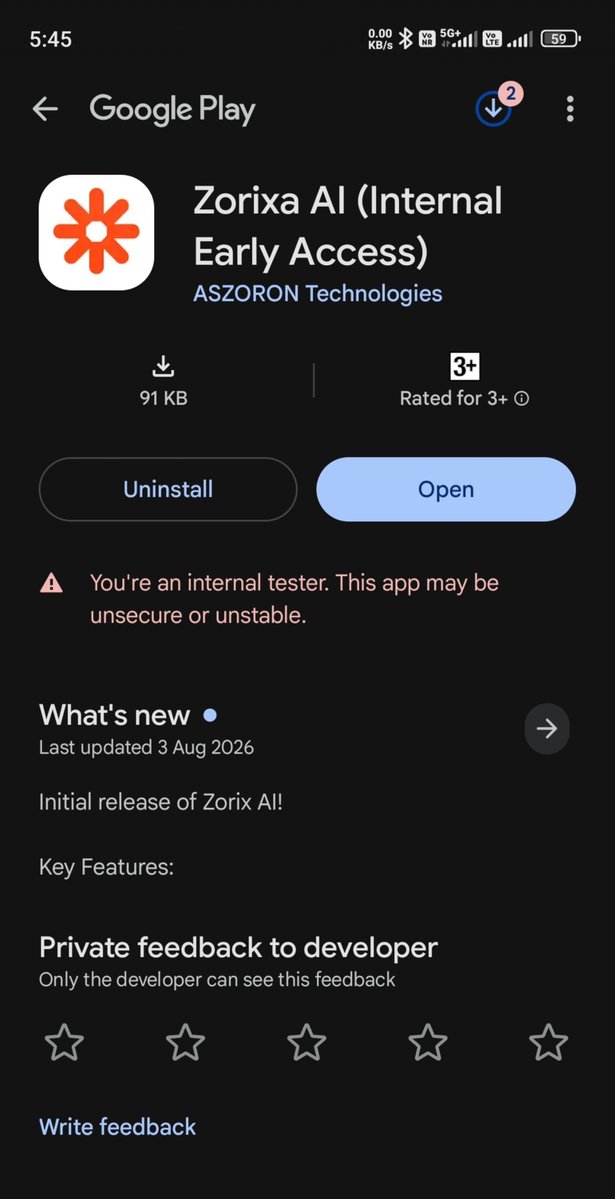iftarul_hasan's tweet photo. 🚨 Indie developers, I need your help! 🙏

I'm trying to launch Zorixa AI, my app under ASZORON Technologies, but I'm stuck at Google Play's closed testing stage.

I'm a solo founder building this on my own, and I don't have 14 Android devices or a big team to test the app.

I want to complete the required testing properly, collect real feedback, fix issues, and get closer to launch. 🚀

I'd really appreciate your advice:

1. How did you complete Google Play closed testing?
2. What's the best way to find genuine testers?
3. Would any Android developers or early testers be willing to help test Zorixa AI?

If you're interested in testing, please comment or DM me and I'll share the next steps.

Every suggestion and connection means a lot. Let's help indie builders grow! 🤝

#IndieHackers #AndroidDevelopers #GooglePlay #BuildInPublic