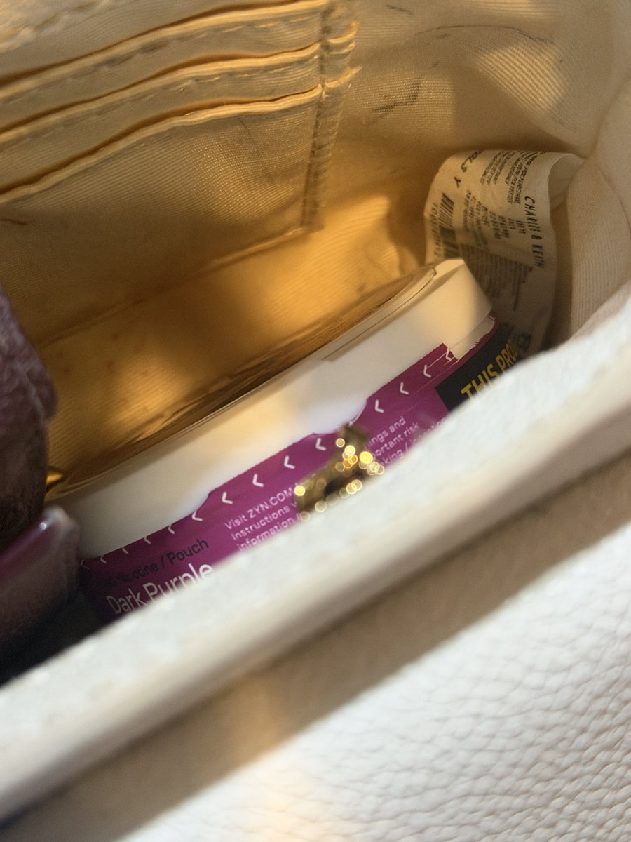 soultiedtolei's tweet photo. Whats in my bag : zyn and wallet thank u https://t.co/WdghbVDQib