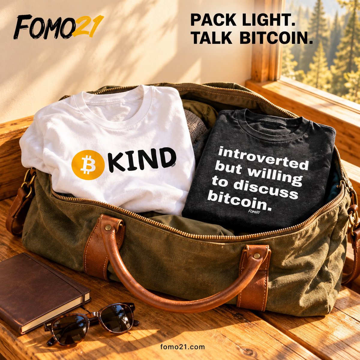 FOMO21shop's tweet photo. Packed two tees and one conversation topic. 🟠

Be kind. Talk Bitcoin. See where the weekend takes you.

Shop https://t.co/AlzSeSUtFu https://t.co/wYjzrOQwS1