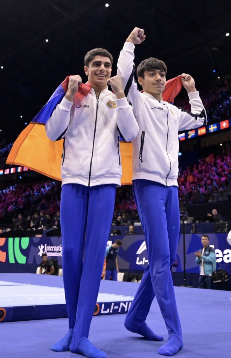 armenia's tweet photo. Meet the winners. 👑 
They took it all. 🎉

World Champion! 🥇🇦🇲✨

Making history at the 2026 World Artistic Gymnastics Championships in Rotterdam! Hamlet Manukyan has officially become independent Armenia's first-ever World Champion on the pommel horse, delivering an extraordinary routine to score a phenomenal 15.300 (5.9 difficulty / 9.4 execution)!
Years of intense discipline, sacrifices, and relentless drive have built this moment. Standing on top of the world stage alongside teammate Mamikon Khachatryan (bronze) is a massive triumph for Armenian gymnastics.

From the gym to the top of the podium where it's gold–the hard work never stops! Let's keep the bar high! 🇦🇲🔥

#WorldChampion #GoldMedal #HamletManukyan #TeamArmenia #Rotterdam2026

🇦🇲👑 Armenia does it again! Naré wins Junior Eurovision 2026!

The crystal microphone is heading back to Yerevan! 13-year-old Naré just captured the hearts of millions across Europe with an electrifying, powerhouse performance of her smash hit "Boo!"

From the second she stepped onto the stage in Malta, she owned the room–and the scoreboard! Winning over both the juries and the public vote with a massive 202 points, Naré secures Armenia’s legendary third Junior Eurovision victory! 🏆✨

Pack your things and get your tickets–next year's Junior Eurovision is heading to Armenia! 🇦🇲✈️

What an absolute icon. 💥
Drop a 🇦🇲 in the comments to celebrate! 👇

#JuniorEurovision #JESC2026 #Armenia