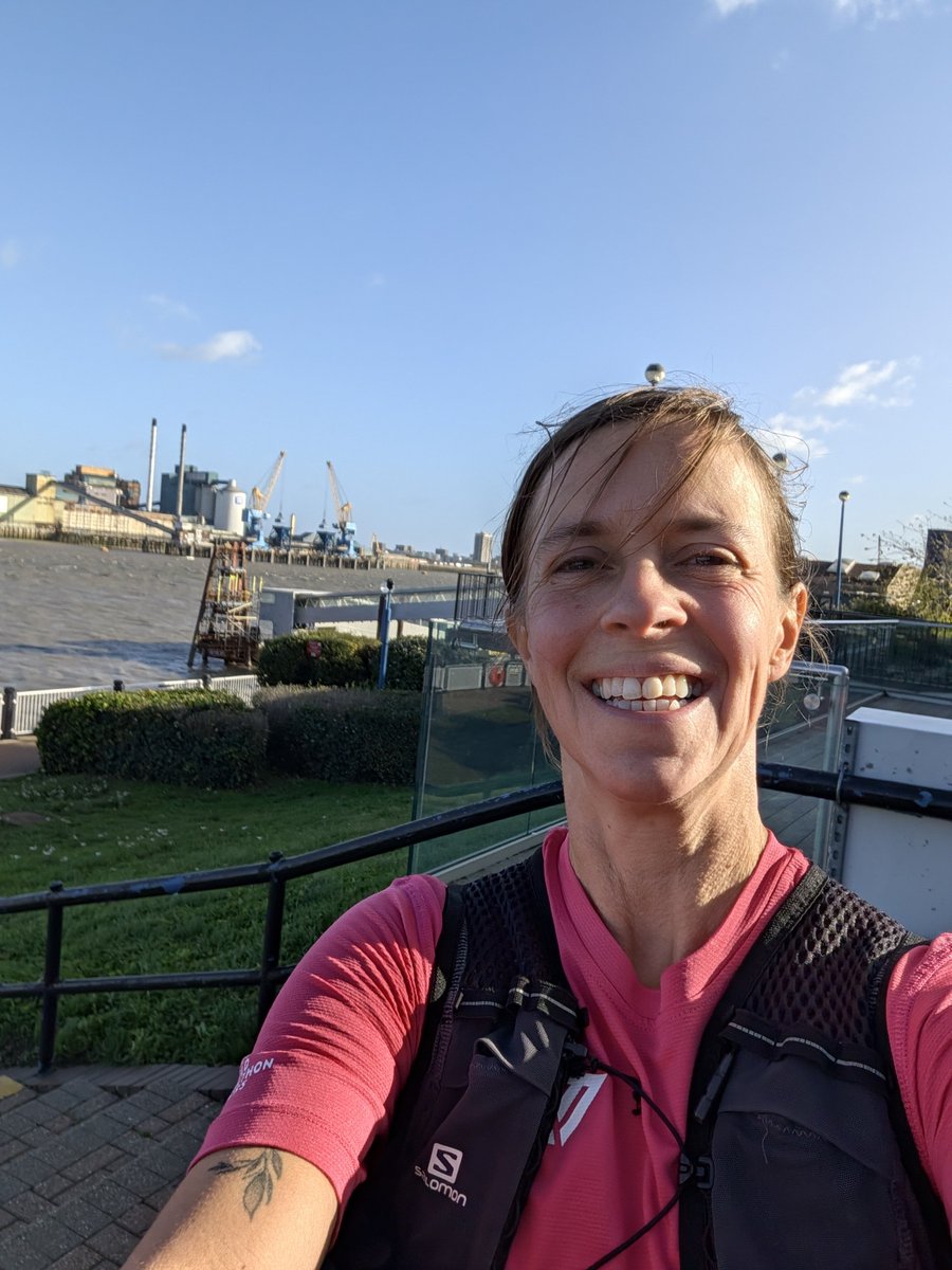 mrsncartlidge's tweet photo. Wild and windy run to the Thames Barrier🍃☀️ making our running plans for next year 
Still catching up with @RunComPod episodes but now convinced to add Shoreditch Half to the 2027 schedule and hopefully Yorkshire marathon too after the great successes from last week! 👏💪🎉 https://t.co/fOb16Uauh4