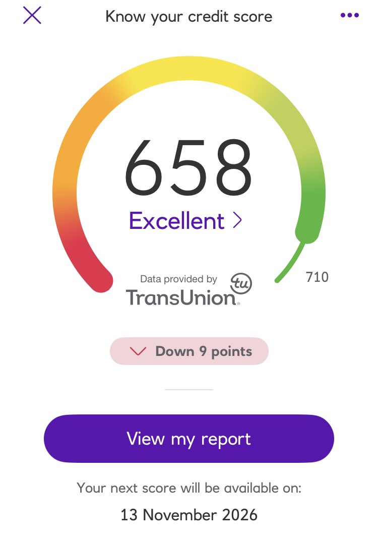 this_round's tweet photo. Here’s my October credit score https://t.co/nZdoYBBlbZ