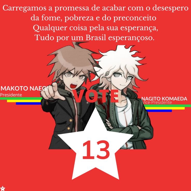 Takayokisccp's tweet photo. hoje é o dia da esperança ganhar
HOJE É DIA DE VOTAR 13⭐️ https://t.co/i2mn9ZC9qz