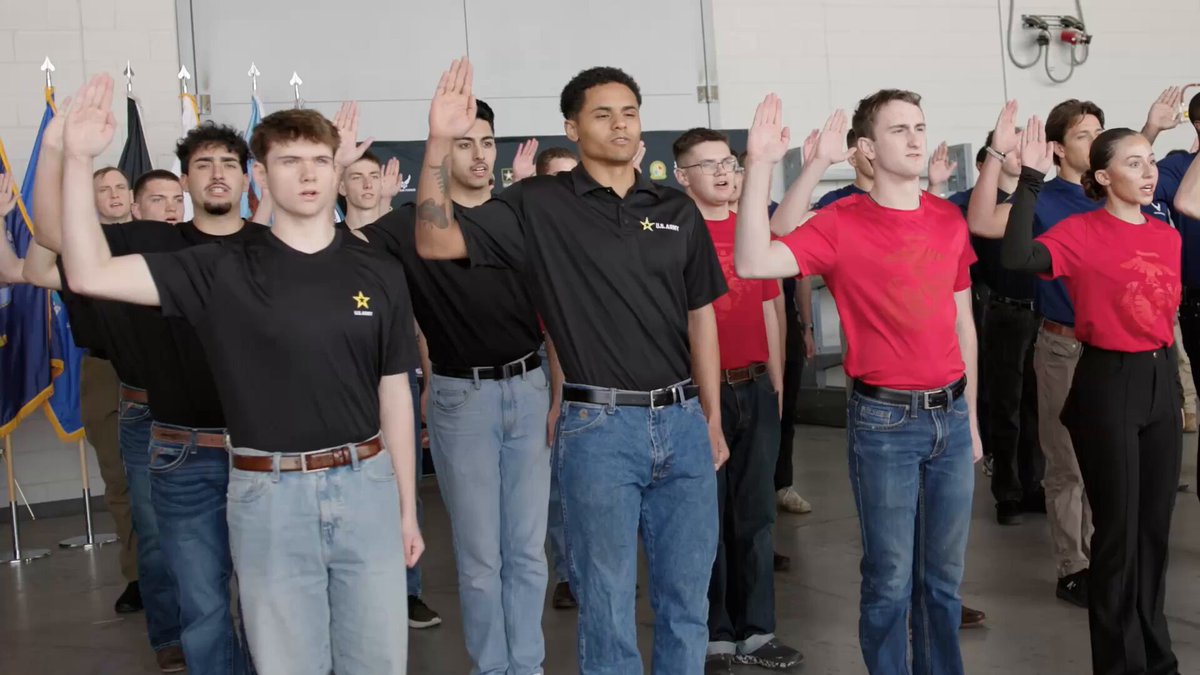 navyjfrankjr's tweet photo. Every branch of the military is beating its recruiting numbers again. Turns out boot camp works better than a sensitivity seminar.
Young men will serve a country that's proud of itself. Who knew. https://t.co/RBgZTiWp5G