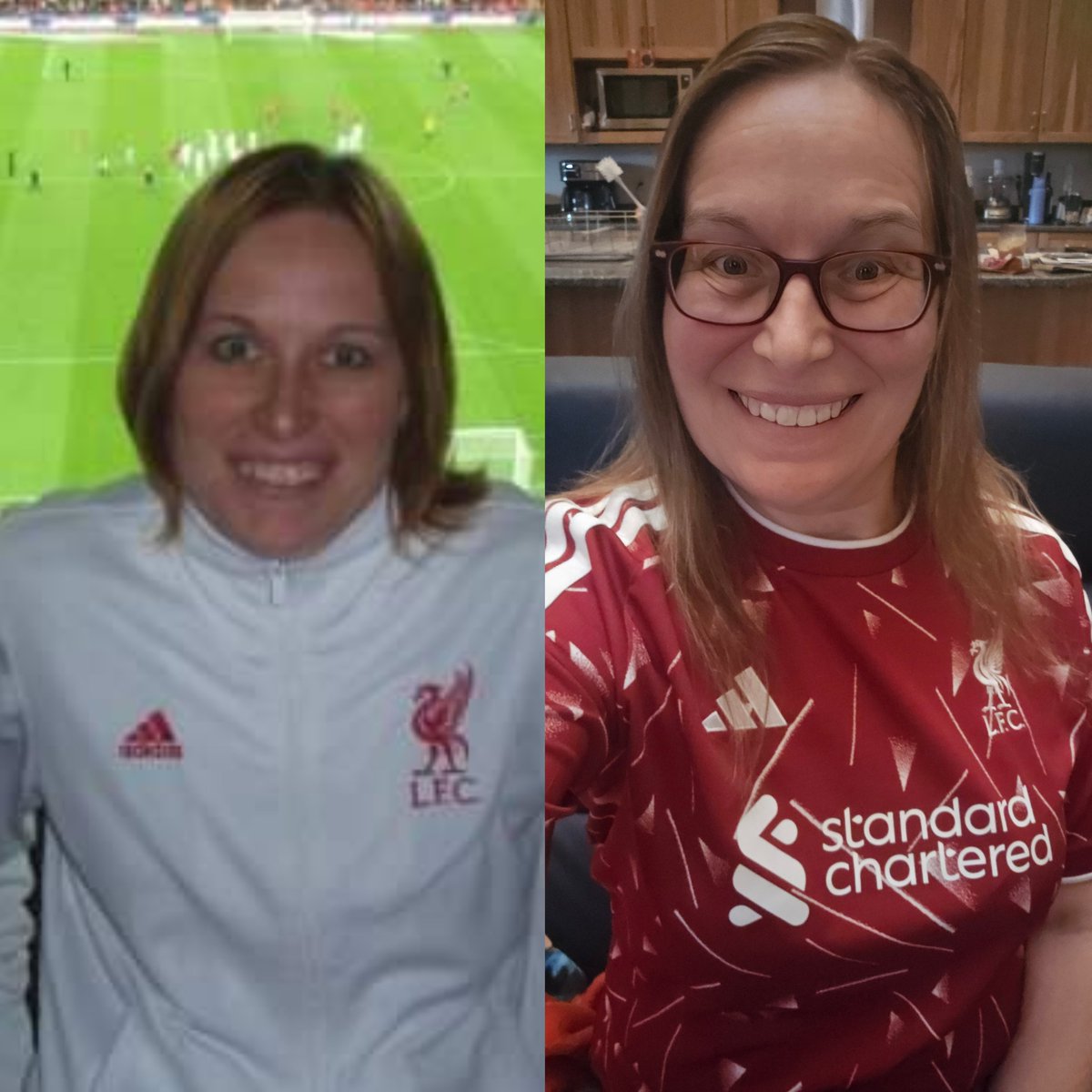 Jenns_Design's tweet photo. I started supporting LFC in 2006, picture from 2009 and today.  #myplmornings https://t.co/slvKR2Bln1