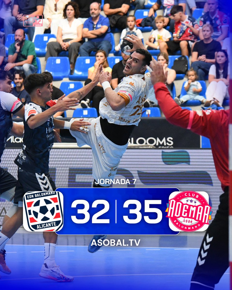 ASOBAL's tweet photo. ⏱️ ¡𝑭𝑰𝑵𝑨𝑳 𝑫𝑬𝑳 𝑷𝑨𝑹𝑻𝑰𝑫𝑶!

@eonalicante 32 – 35 @ademarleon https://t.co/o33l4wtytO