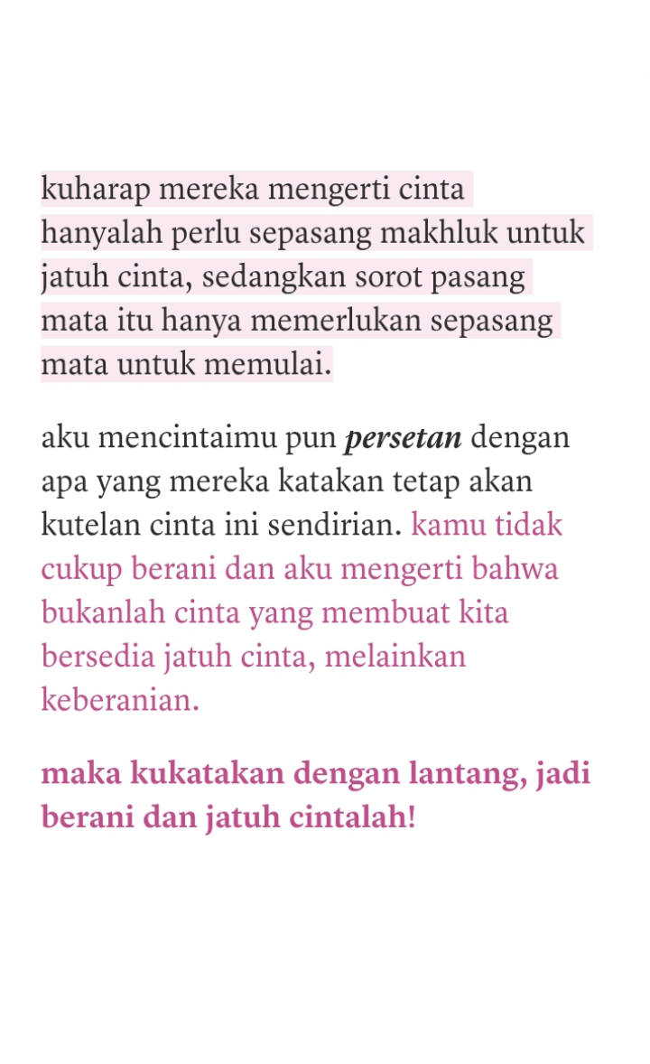 pencorner's tweet photo. Di dunia yang ringkih ini perlu sebuah keberanian untuk sekadar mencintaimu. https://t.co/Bqjy0kthj2