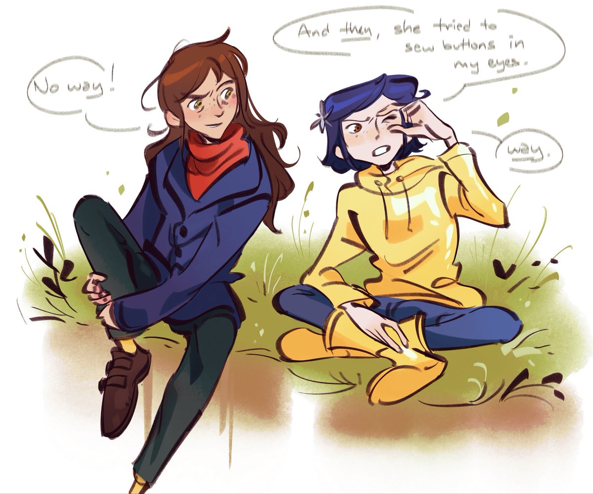 daniartonline's tweet photo. Trauma bonding over getting lost in another world to face off against an evil mother #Wildwood #Coraline https://t.co/pnqc31sAxy