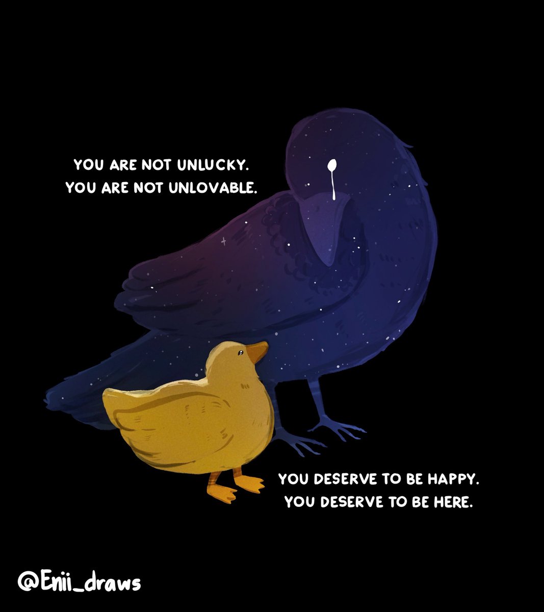Enii_draws's tweet photo. You deserve to be here🫂🐦‍⬛🐥 https://t.co/dSTJZuDkxA