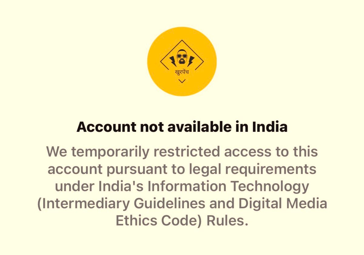 ImHydro45's tweet photo. Khurpench’s account got banned in India after exposing BhimJP and Babus corruption. 

Only Muslims and Bhimtas are safe in this country under Neelendra Modi. We are doomed. https://t.co/wv2UqkSvhu