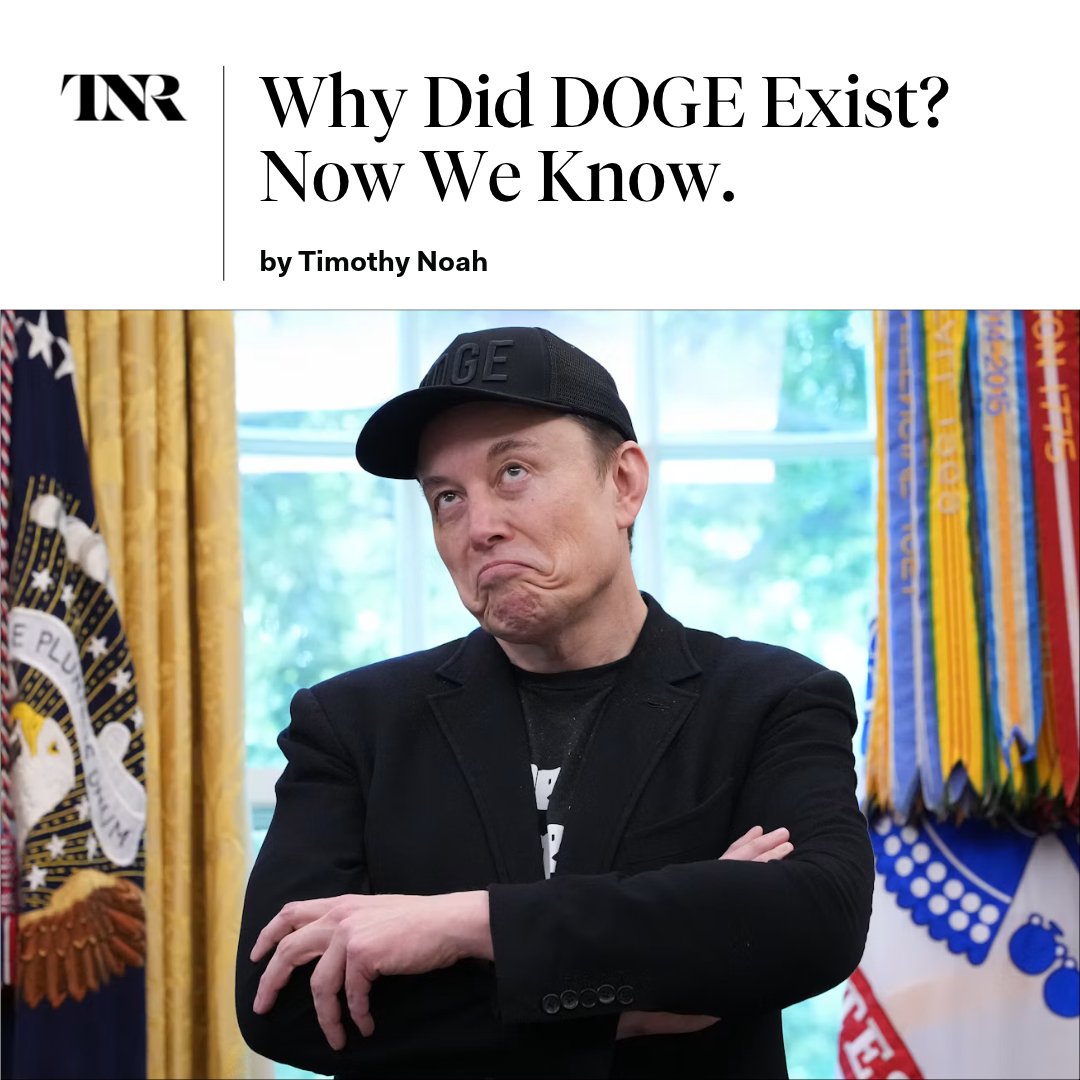 newrepublic's tweet photo. Turns out, Elon Musk’s pimply minions didn’t actually want to cut government spending. They wanted to get a piece of it for themselves. https://t.co/O4CB7YburQ https://t.co/0JDuebPk1L