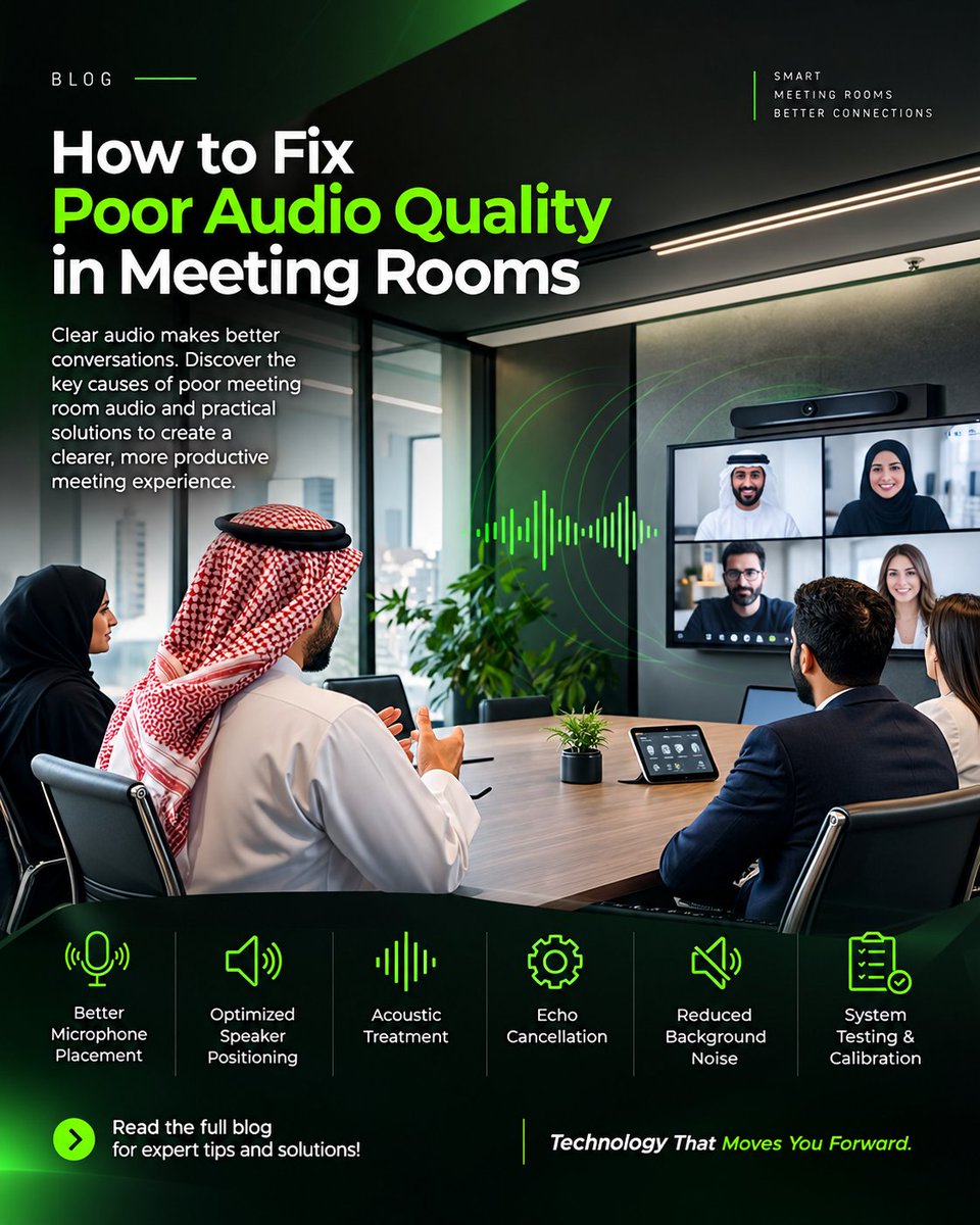 FamaTechnologiz's tweet photo. 🔊 Better meetings start with clearer audio!
Discover how to fix poor meeting room audio and improve collaboration with our blog.
🔗 https://t.co/HyEUAZcJHF
#FAMATechnologies #MeetingRoomSolutions #SmartMeetingRooms #innovationtechnologies https://t.co/xPOyU1Iw8q