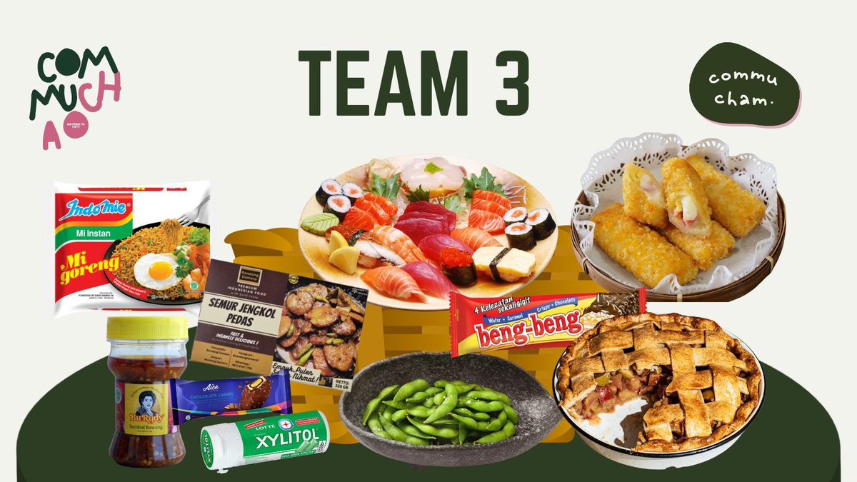 commucham's tweet photo. ROUND 5.

Time for team 3! pilih 2 dulu, yuk?

Edamame
Sushi
Sambal Bawang Bu Rudy
Risol Mayo
Indomie

QRT / REPLY sampai 20.28 WIB https://t.co/6cafRWr1GC