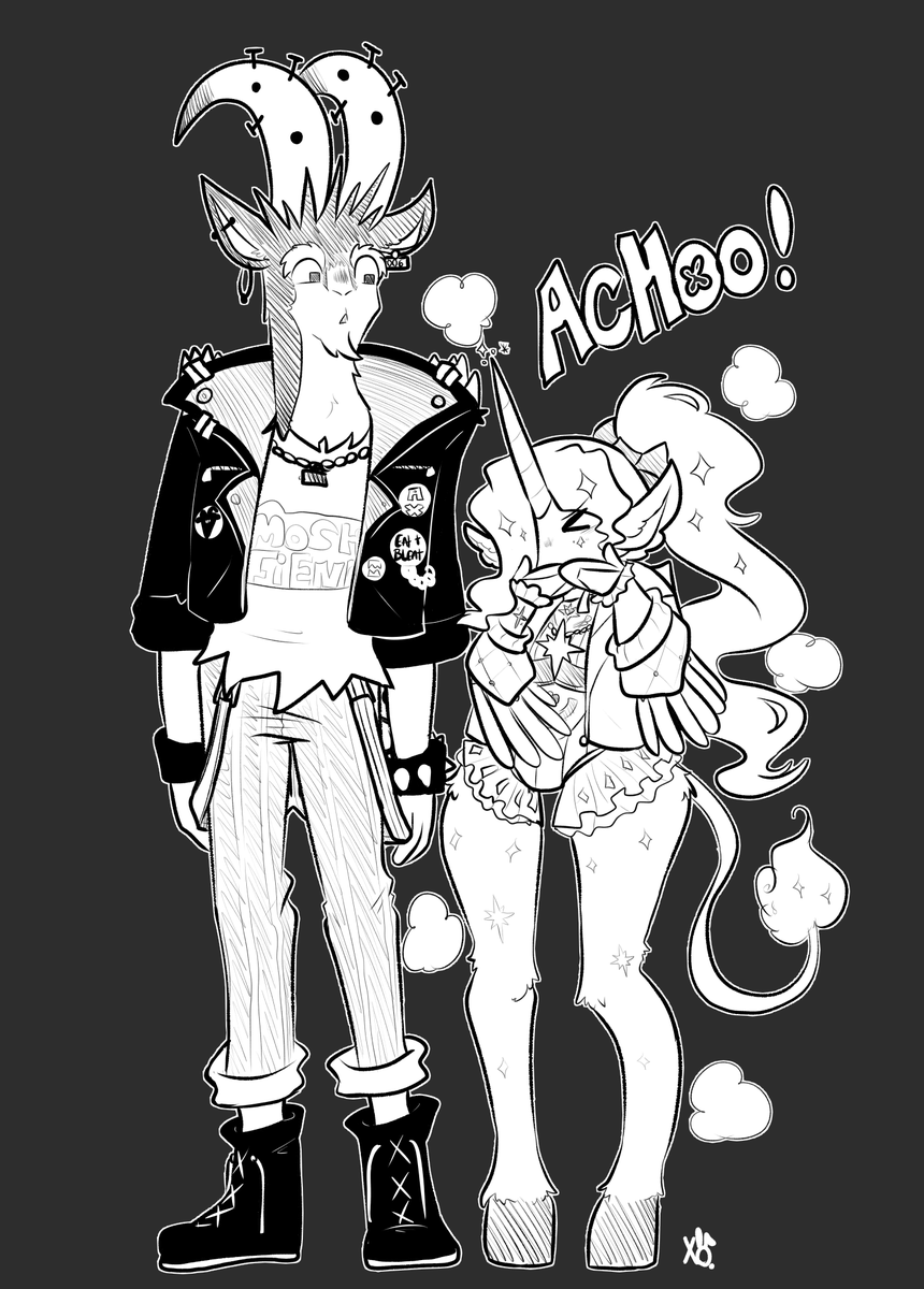 XObunny04's tweet photo. Billy Discovering Celeste's half unicorn form.

He likes what he sees. Good for him 😄

Enjoy morning GlitterPunk. https://t.co/OUrAiFNfxR