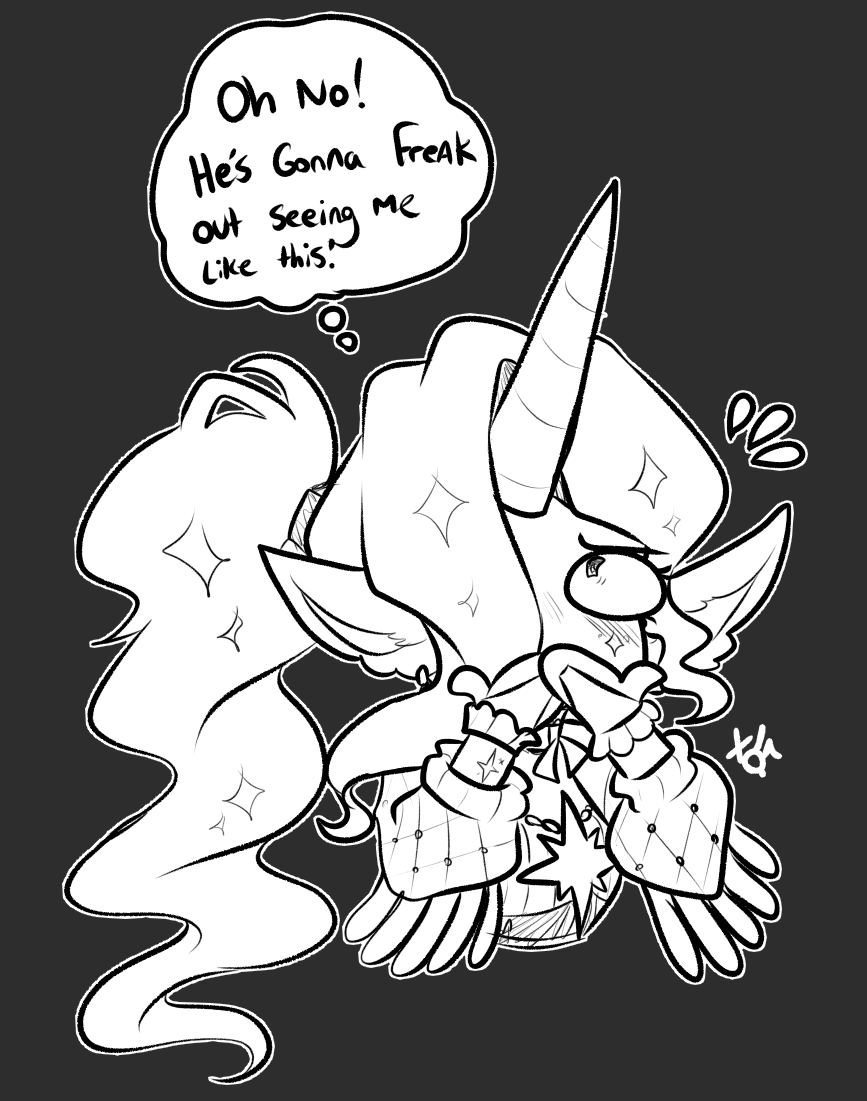 XObunny04's tweet photo. Billy Discovering Celeste's half unicorn form.

He likes what he sees. Good for him 😄

Enjoy morning GlitterPunk. https://t.co/OUrAiFNfxR