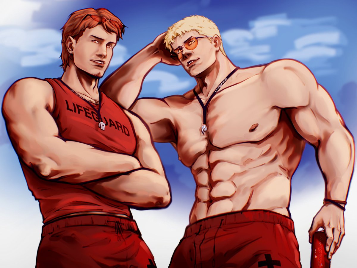 mangaarts69's tweet photo. summer is not over yet, grab your drinks cuz its about to get hot in here #reiner #jean #attackontitan https://t.co/cd31cxgTVn