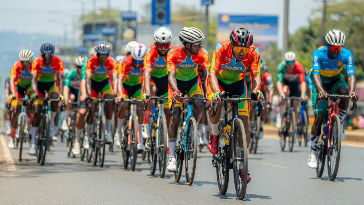 4AfricanVision's tweet photo. Fantastic performance by Team Eritrea at the 2026 CAC Road Cycling African Championships in Kisumu! 🥉 🇪🇷

🥉 Hebron Berhane - 3rd
🚴‍♂️ Merhawi Kudus - 6th
🚴‍♂️ Awet Aman - 9th

3 riders in the Top 10! 🇪🇷🔥

#Cycling #Eritrea #CAC2026 https://t.co/Nbqqz0n2MU