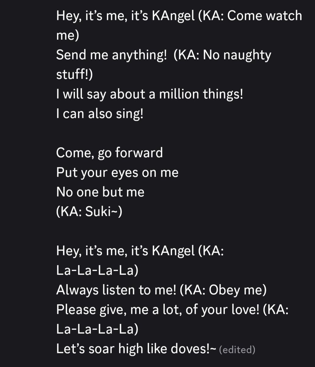 LHeroser_'s tweet photo. i made a KAngel version of the verity song, i sure hope someone would make a cover of it! heh... (no one will do ts)

#NEEDY_pic #NEEDY_GIRL_OVERDOSE https://t.co/X93drejC8f