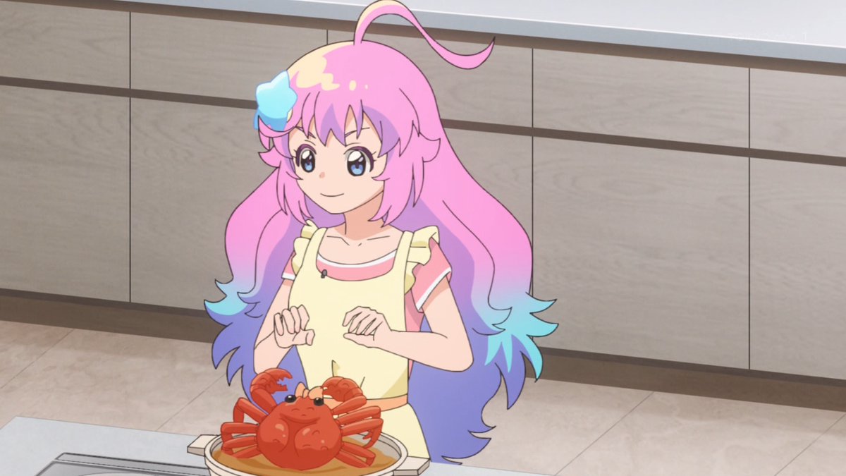 『魔法の姉妹ルルットリリィ』第16話「グルメバトルは突然に」感想｜巨大ガニと5人の結成反応画像14