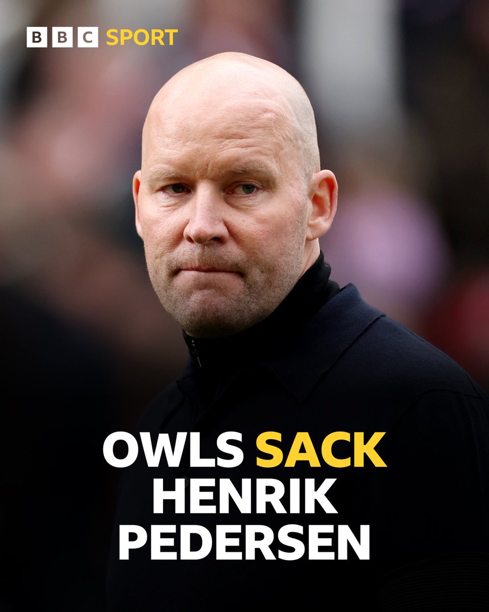 footballheaven's tweet photo. Sheffield Wednesday have sacked Henrik Pedersen. 

The Dane leaves the Owls sitting 8th in League One after 11 games. 

#SWFC | @BBCSheffield https://t.co/naakCEcQlp