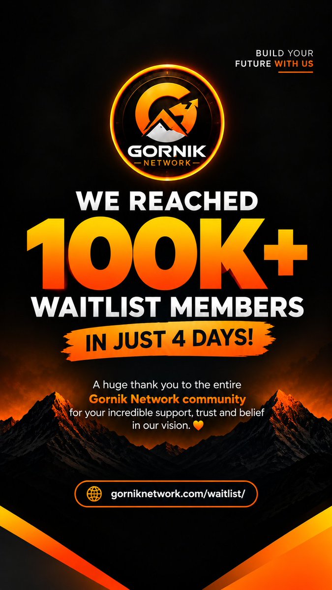 CoinXapp's tweet photo. 🇵🇱🔥 GORNIK NETWORK — A PROMISING WEB3 PROJECT FROM POLAND! 🚀⛏️

Are you ready to explore an exciting new Web3 opportunity from the beautiful country of Poland? 🇵🇱✨

🌐 @GornikNetwork is building its community through a waitlist program and has now launched a referral system, giving participants the opportunity to earn GNC rewards across three generations of referrals! 💚

💎 WHY KEEP AN EYE ON GORNIK NETWORK?

✅ 🇵🇱 From Poland: A project associated with a country known for its growing technology sector and innovation.

🚀 Early Access: Join the waitlist to follow the project's development and upcoming announcements.

🌍 Community Growth: Connect with friends, spread the word, and become part of the journey.

🎁 3-GENERATION REFERRAL REWARDS

🥇 1st Generation: 10 GNC

🥈 2nd Generation: 6 GNC

🥉 3rd Generation: 3 GNC

👥 Share your personal referral link, expand your network, and earn rewards through the Gornik Network waitlist referral program.

📌 HOW TO GET YOUR PERSONAL REFERRAL LINK

1️⃣ Visit the Gornik Network Waitlist page.

2️⃣ If you've already registered, scroll down the page.

3️⃣ Enter the same Gmail address you used to register.

4️⃣ Check your email for the OTP verification code and submit it.

5️⃣ Get your personal referral link and start inviting your friends! 🚀

🔗 JOIN THE GORNIK NETWORK WAITLIST NOW:

https://t.co/2qkBNDUVos

💚 Interested in referral rewards? Gornik Network's referral system is now LIVE! Explore the project, connect with the community, and stay tuned for future updates.

#GornikNetwork #GNC