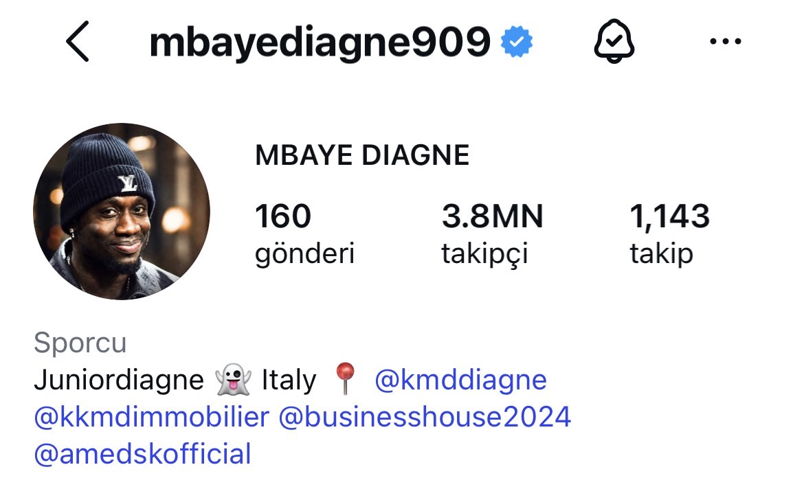 ZentaMedya's tweet photo. Dün kırmızı kart görerek oyundan çıkan Mbaye Diagne dün akşamdan beri henüz paylaşım yapmadı https://t.co/2qDqXBxu73