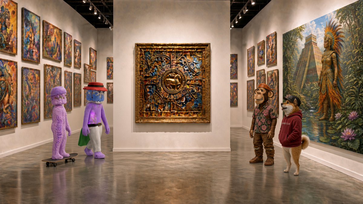 sixyo's tweet photo. This is the one the OGs have been waiting for!

@TheApiens just confirmed it: the full Confluence is lining up for the @The_Art_Dealers RWA Mint.

Here’s what’s actually coming:
Unique NFTs, each directly linked to original physical artworks by @MattVegh.

Roll up, trade, and burn your OG NFTs (Apiens, Cubex, Shiba, Gooniez, Party Apes, Chrysalism and the rest) to level up and claim real archival-quality paintings.

No hoodies, no socks but actual heavy impasto oils and one-of-a-kind pieces that ship to your door.

If you hold any of the OG Verified Collections, you’re already first in line.

Follow @The_Art_Dealers now and let them know you’re ready for GTD whitelist.

Limited spots, real art, zero grind.

The gallery is open. The crates are packed. Who’s dealing?

@TheApiens @cubexnft @Shibaclubnft #Gooniez @billionclubnft @chrysalismNFT @TenochtitlanAI