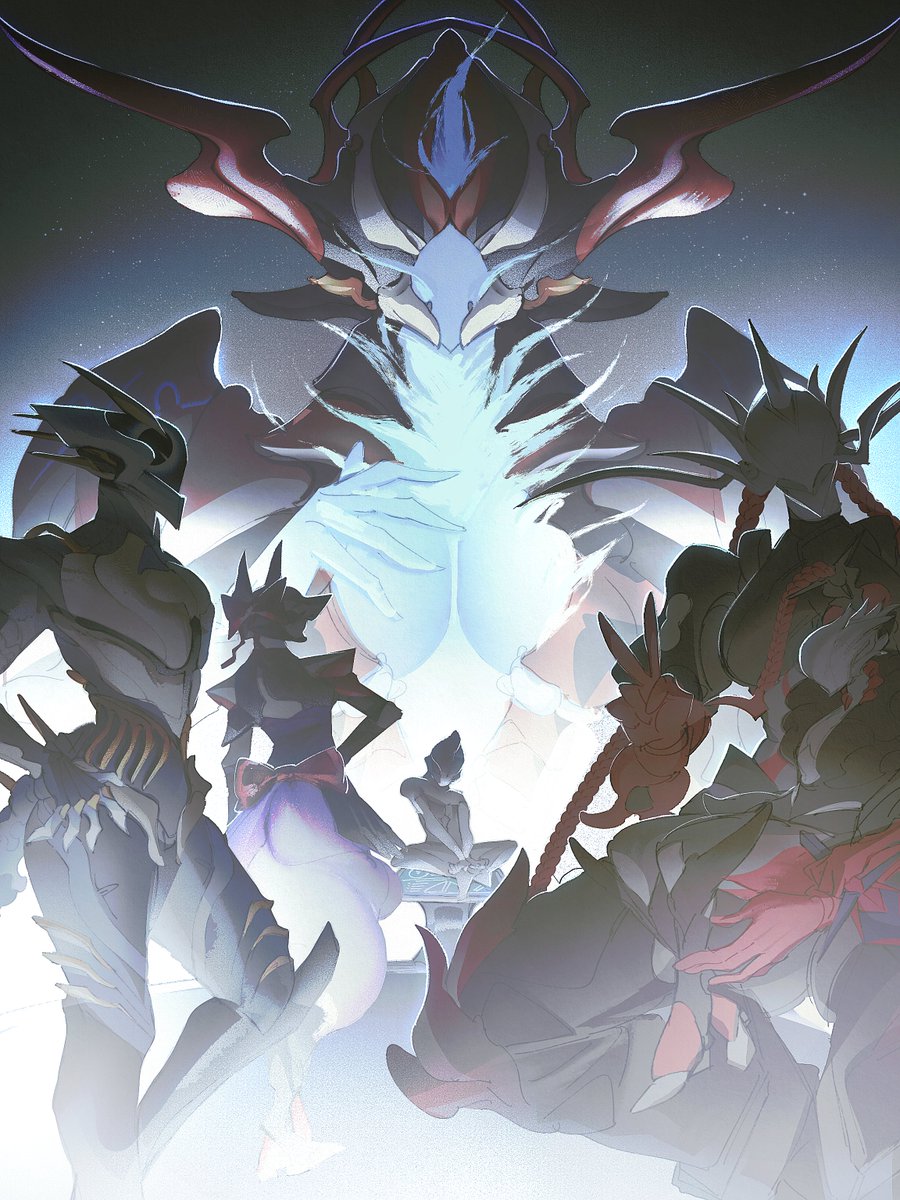 4MORI4N's tweet photo. Group photo / fanframe #warframefanart https://t.co/MfHVsWldFH