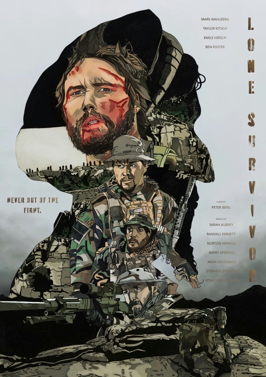 PosterEscape's tweet photo. Great poster for Lone Survivor by Luiz R. Tavares 

#LoneSurvivor #PostersoftheWeek https://t.co/TXODxZsYaM