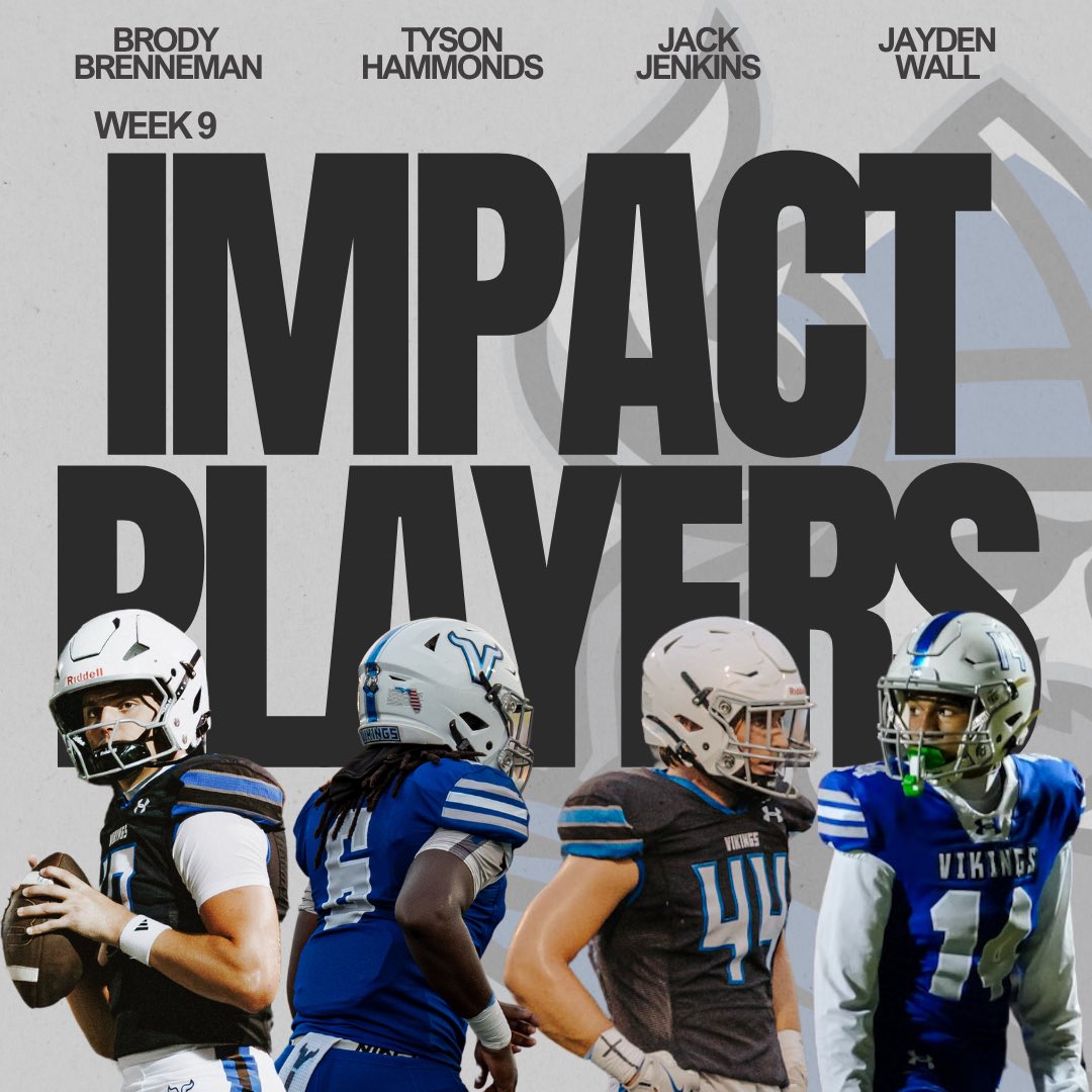 LCSFootball's tweet photo. Impact Players from Week 9 matchup against VCA !!

#Run2lt #GoVikings https://t.co/nt4jYX1Vh4