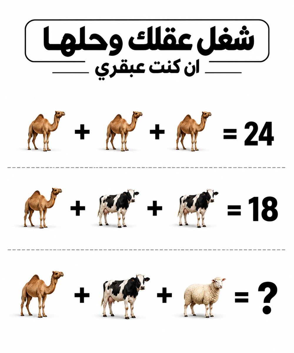 M__LYX's tweet photo. شغل عقلك وحلها أن كنت عبقري 🤓🫰!!. https://t.co/EtaDe7Zc93