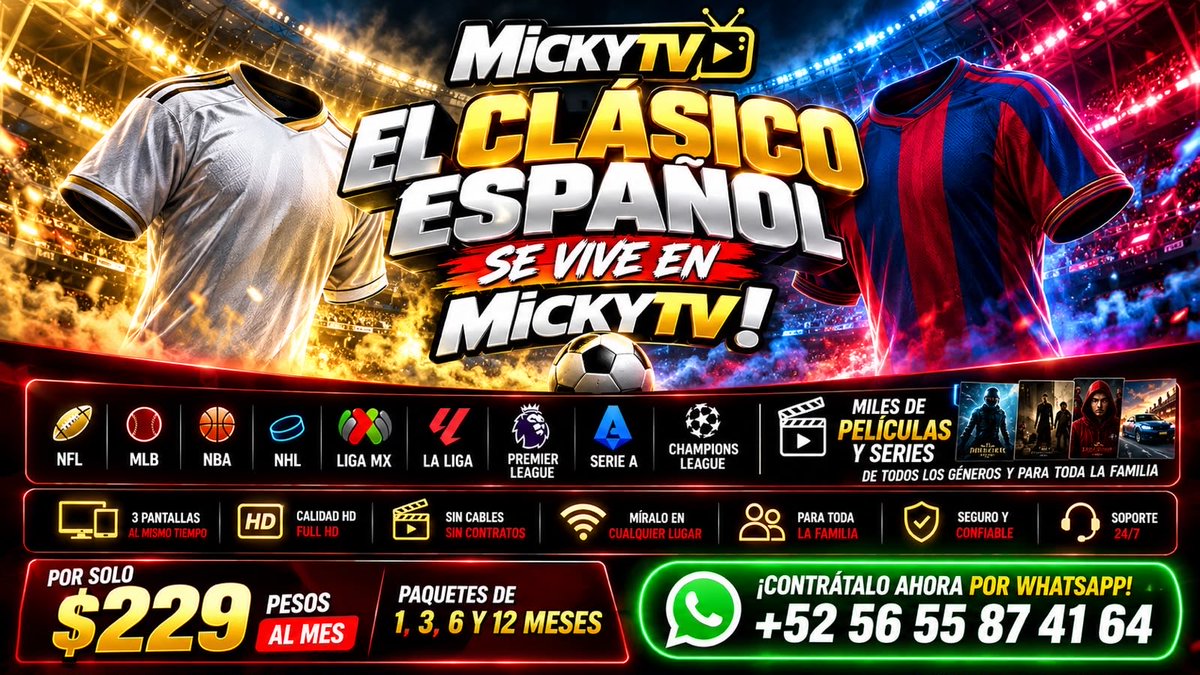 CompaYaki's tweet photo. Dónde van a ver el clásico? Si aún no saben jálense con @MickyTVOFICIAL ❗️ SERVICIO BIEN CHINGON https://t.co/7lQH46GC6v