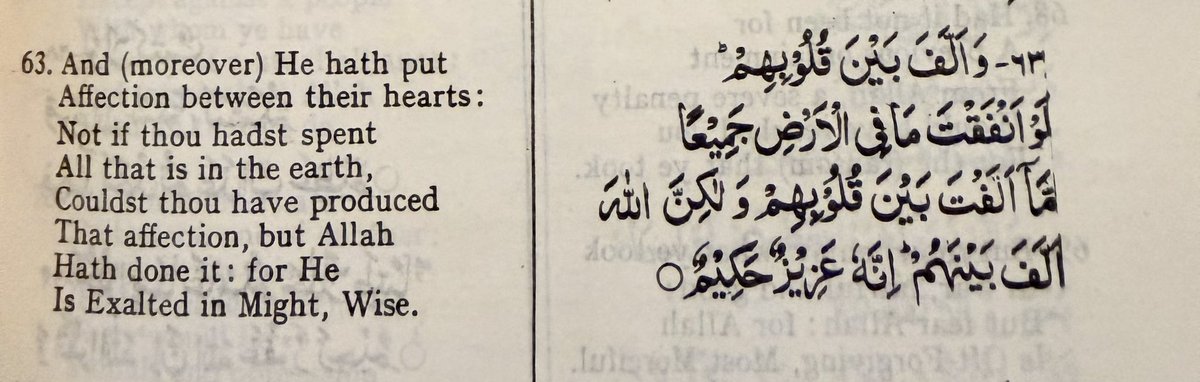 synethile's tweet photo. In Surah Al-Anfal, God tells us that love between the hearts is placed by God alone. https://t.co/ZAxffKeBfb