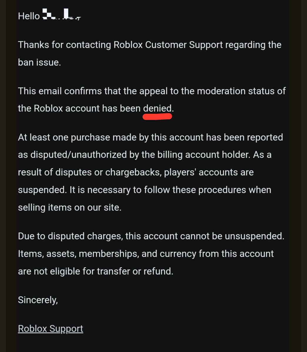 Danglrom's tweet photo. After appealing, I was denied, because I reported those charges as fraudulent. This makes zero sense, as I was the one getting hacked and reporting the breach, so why am I the one getting punished? My account has been secured, including wiping my laptop for extra security 2/idk https://t.co/ErYASCIIv8